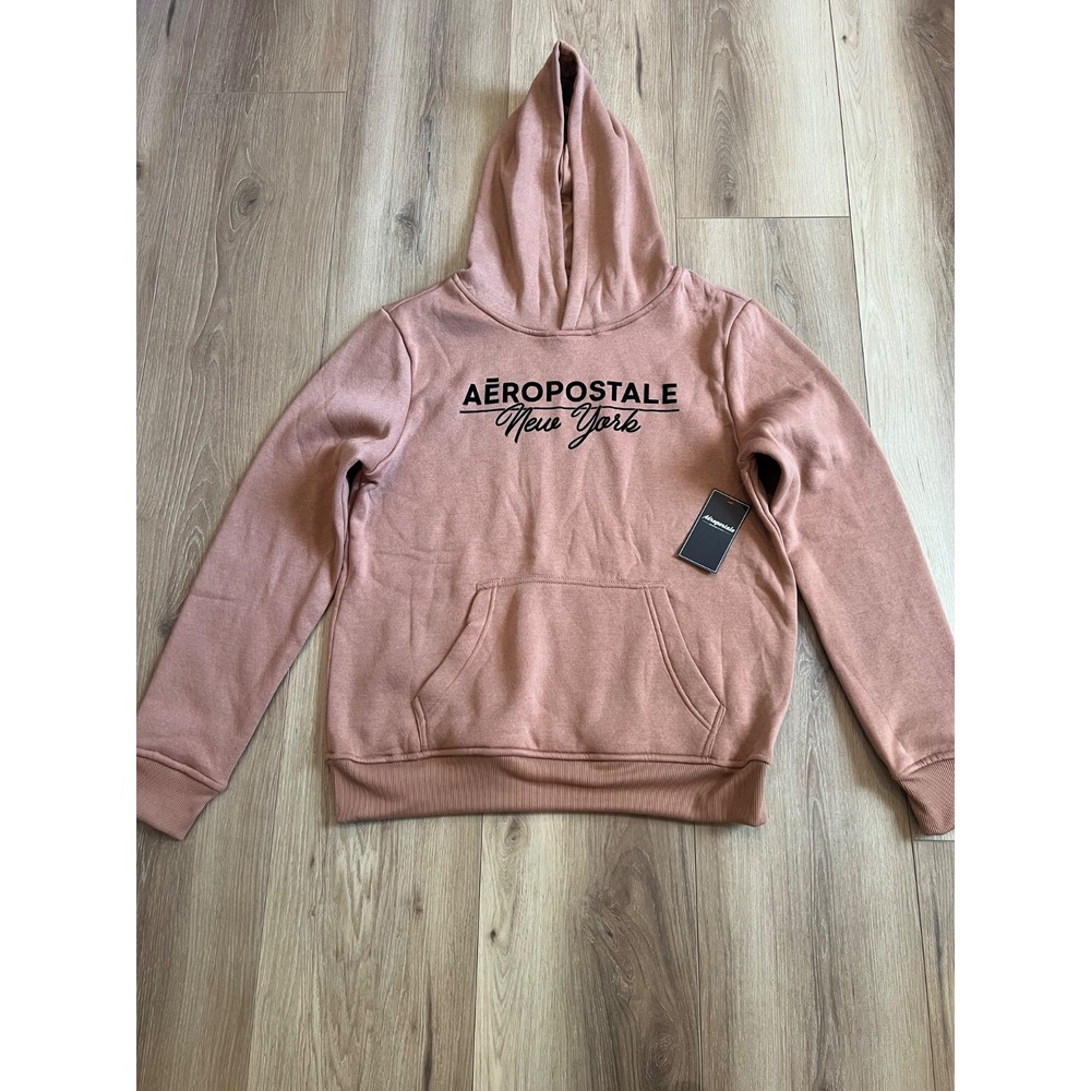 Mens Aeropostale Latte Color Hooded Sweatshirt Size M